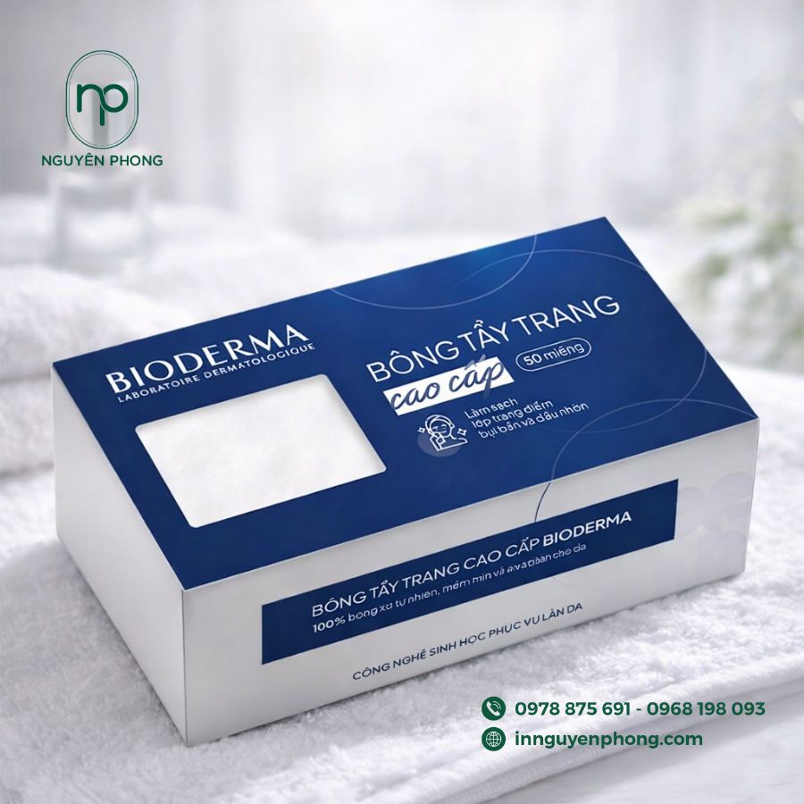 Mẫu hộp đựng bông tẩy trang cao cấp

